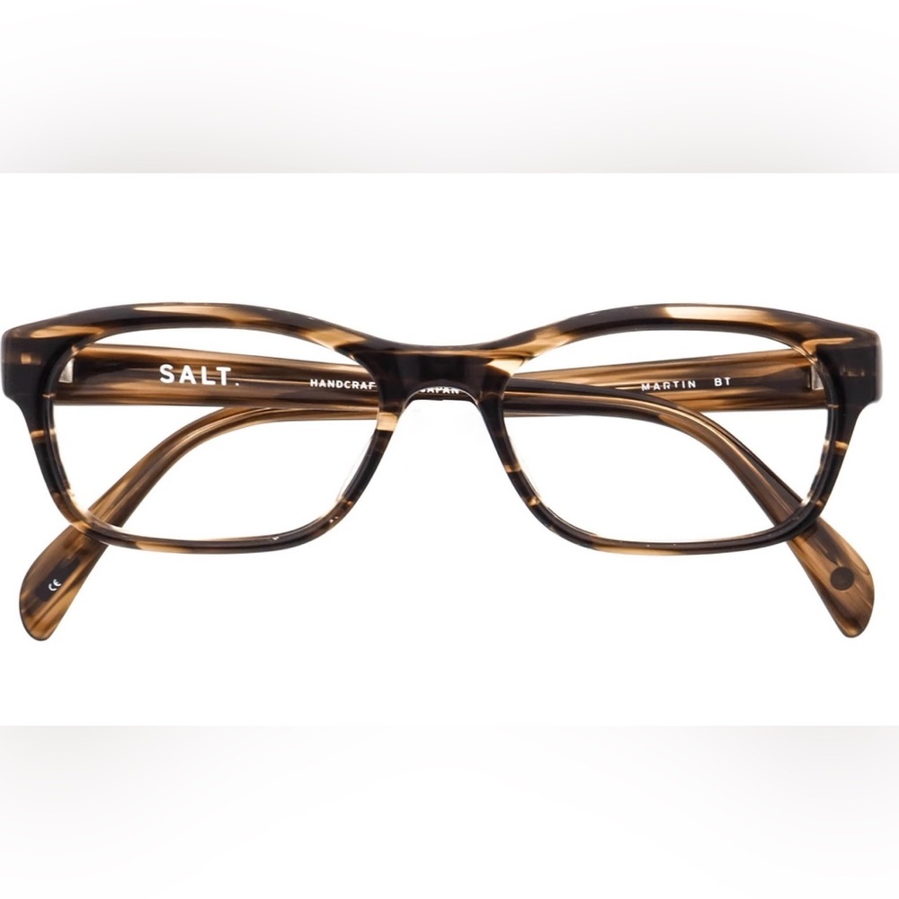 SALT. Unisex Martin BT Eyeglasses with Stripe Brown Frame - New 51 [] 18-147